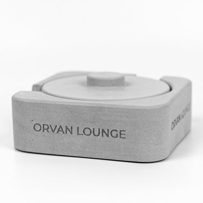 BREVO Zigarrenaschenbecher mit Deckel aus Beton mit individueller Lasergravur