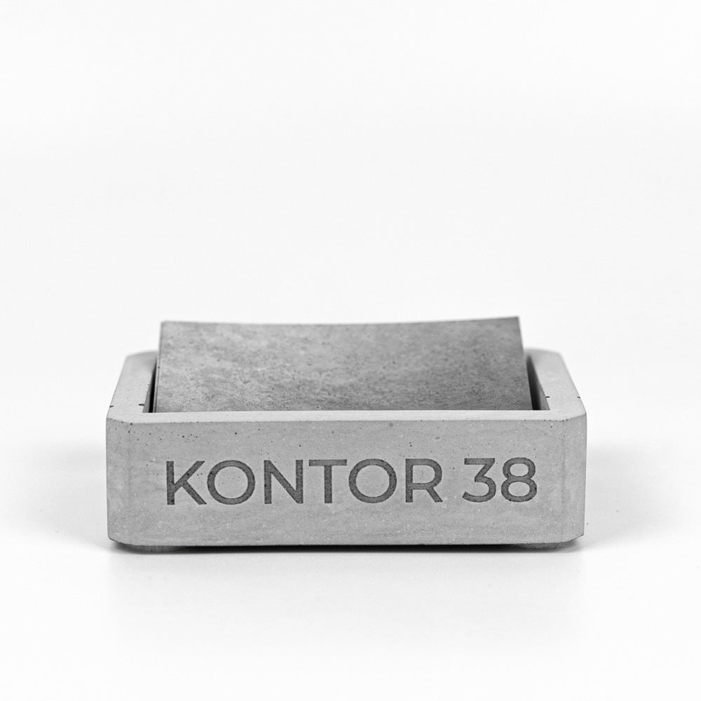 KAVO Visitenkartenhalter aus Beton mit individueller Lasergravur