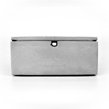 Designer Aschenbecher aus Beton, Detailansicht Deckel, grau